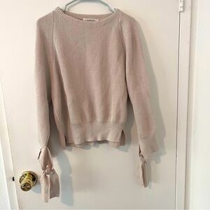 La Mine Dor Korean Cream Knit Sweater With Bow Detail At The Wrist XS/S